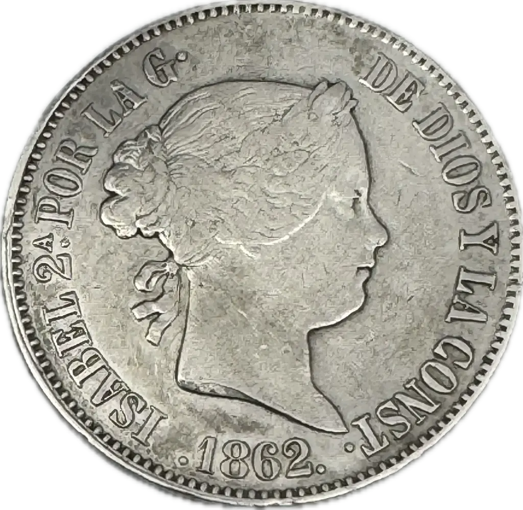 ESPAÑA ISABEL II DEL AÑO 1862 DE 10 REALES