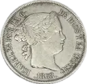 ESPAÑA ISABEL II DEL AÑO 1868-18*68 DE 40 CENTIMOS DE ESCUDO