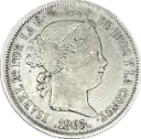ESPAÑA ISABEL II DEL AÑO 1865 DE 40 CENTIMOS DE ESCUDO