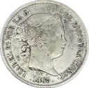 ESPAÑA ISABEL II DEL AÑO 1865 DE 40 CENTIMOS DE ESCUDO
