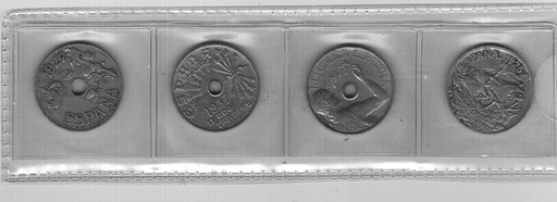 SEGUNDA REPUBLICA 4 MONEDAS DE 25 CENTIMOS NIKEL