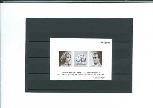 50 ANIVERSARIO DEL NATALICIO DE SS.MM. AÑO 1988. PRUEBA Nº 15