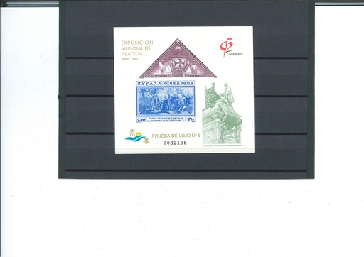 1992 EXPOSICION MUNDIAL DE FILATELIA. PRUEBA Nº 25