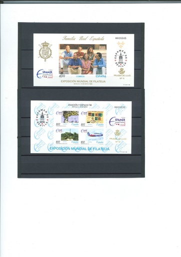 EXPOSICION FILATELICA DE AMERICA Y EUROPA ESPAMER1996 PRUEBA 58 EXPOSICION MUNDIAL AVIACION Y ESPACIO. AÑO 1996. PRUEBA Nº 59