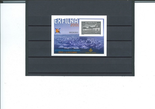 EXPOSICION FILATELCA NACIONAL. EXFILNA 2001. PRUEBA Nº 75