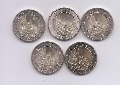 ALEMANIA DEL AÑO 2011 DE 2 EUROS CONMEMORATIVAS