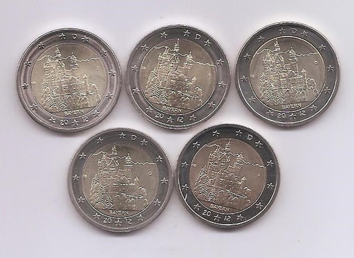 ALEMANIA DEL AÑO 2012 DE 2 EUROS CONMEMORATIVAS