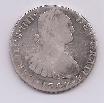 ESPAÑA CARLOS IV DEL AÑO 1797 DE 8 REALES