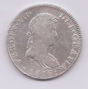 SPAIN FERDINAND VII 1818 8 REALES