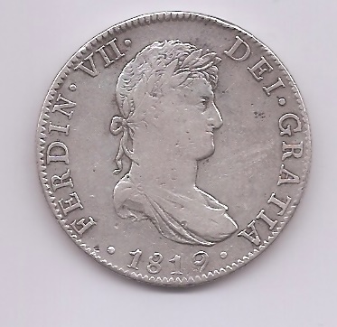 ESPAÑA FERNANDO VII DEL AÑO 1819 DE 8 REALES