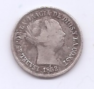 ESPAÑA ISABEL II DEL AÑO 1852 2 REALES