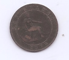 G. PROVISIONAL DEL AÑO 1870 DE 2 CENTIMOS