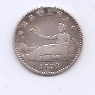 G. PROVISIONAL DE L'ANY 1870 DE 0,50 CÈNTIMS