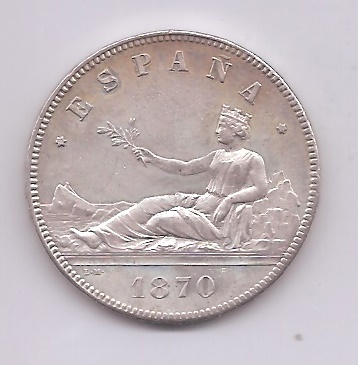G. PROVISIONAL DE L'ANY 1870 *70 DE 5 PESSETES