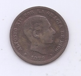 SPAIN ALFONSO XII 1879 5 CENTIMOS
