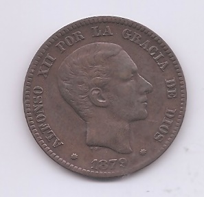 ALFONSO XII DEL AÑO 1879 DE 10 CENTIMOS