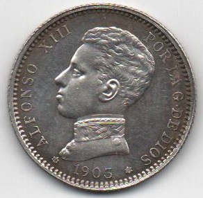 ALFONSO XIII DEL AÑO 1903 *3 DE 1 PESETA