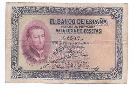 ALFONSO XIII II REPUBLICA 1926 DE 25 PTS