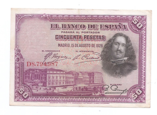 ALFONSO XIII II REPUBLICA 1928 DE 50 PTS