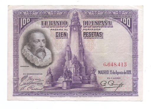 ALFONSO XIII II REPUBLICA 1928 DE 100 PTS
