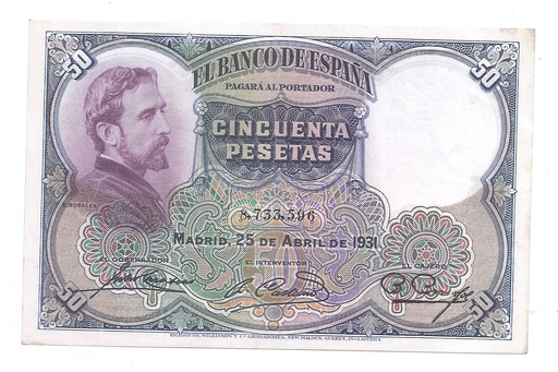 II REPUBLICA AÑO 1931 DE 50 PTS