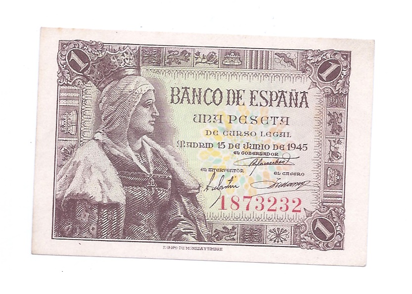 ESTADO ESPAÑOL AÑO 1945 DE 1 PTS