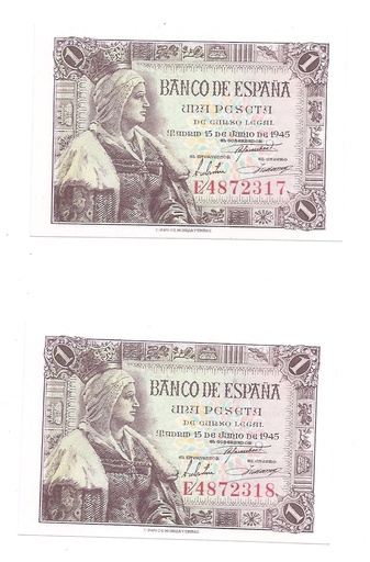 ESTADO ESPAÑOL AÑO 1945 DE 1 PTS