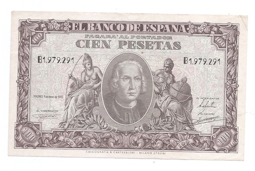 ESTADO ESPAÑOL AÑO 1940 DE 100 PTS