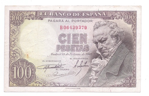 ESTADO ESPAÑOL AÑO 1946 DE 100 PTS