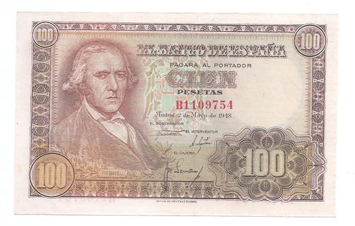 ESTADO ESPAÑOL AÑO 1948 DE 100 PTS