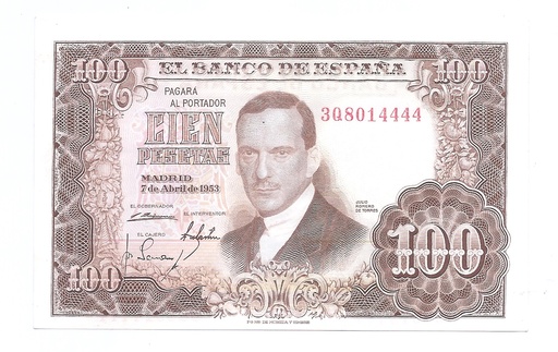 ESTADO ESPAÑOL AÑO 1953 DE 100 PTS