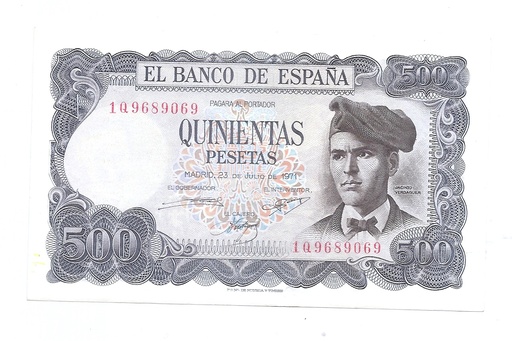 ESTADO ESPAÑOL AÑO 1971 DE 500 PTS