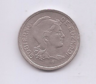 SPANIEN REGIERUNG VON EUZKADI AUS DEM JAHR 1937 2 PESETAS