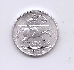 ESTADO ESPAÑOL (FRANCO) DEL AÑO 1941 DE 10 CENTIMOS