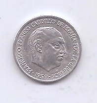 ESTADO ESPAÑOL (FRANCO) DEL AÑO 1959 DE 10 CENTIMOS