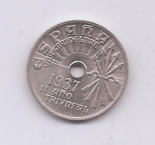 ESTADO ESPAÑOL (FRANCO) DEL AÑO 1937 DE 25 CENTIMOS