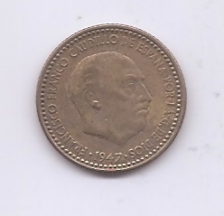 ESTADO ESPAÑOL (FRANCO) DEL AÑO 1947*48 DE 1 PESETA