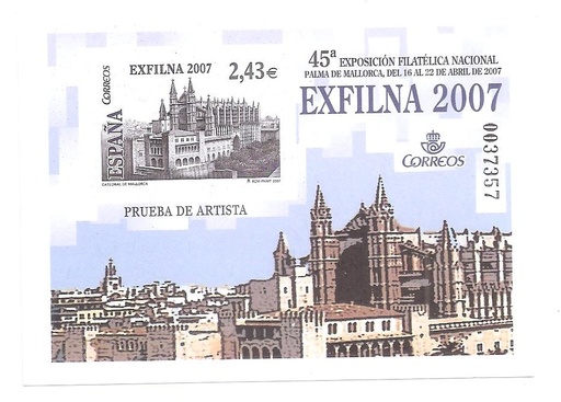 2007 EXPOSICION FILATÉLICA NACIONAL EXFILNA PRUEBA Nº 94
