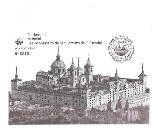 PATRIMONIO MUNDIAL REAL MONASTERIO DE SAN LORENZO DEL ESCORIAL 2013. PRUEBA Nº 111