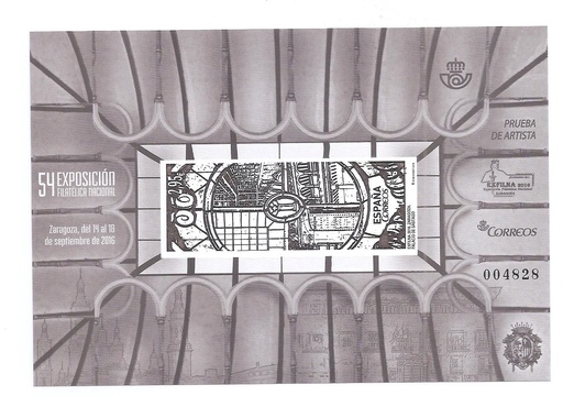 EXPOSICIÓN FILATÉLICA NACIONAL. EXFILNA 2016. PRUEBA 127
