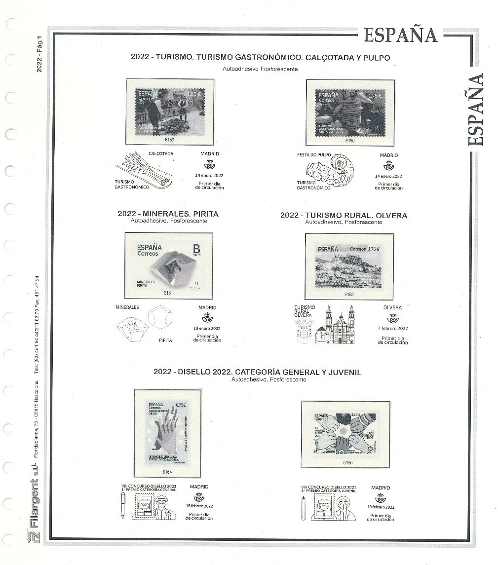 SUPLEMENTO ESPAÑA 2022 (montado en transparente o negro)
