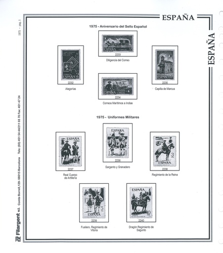 1966/1975 SUPLEMENTO ESPAÑA (montado en transparente y negro)
