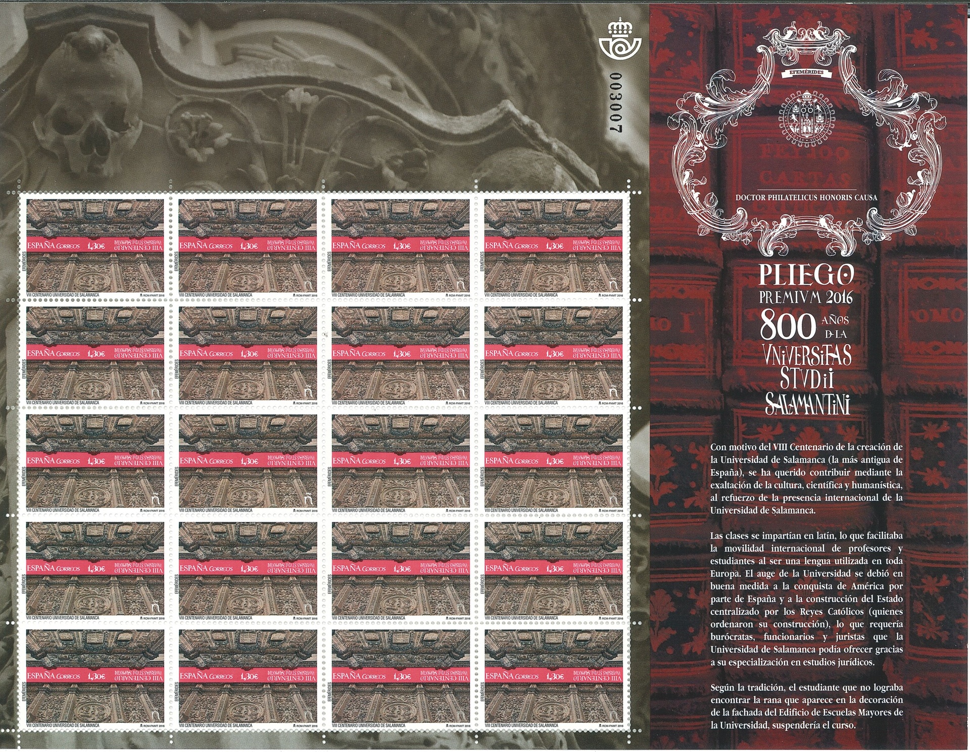2016 Nº 42 VIII CENTENARIO DE LA UNIVERSIDAD DE SALAMANCA