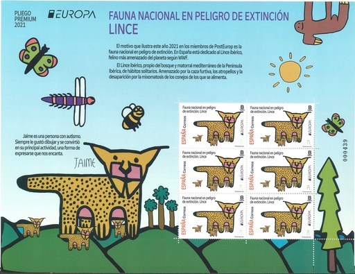 2021 Nº 106 EUROPA. FAUNA NACIONAL EN PELIGRO DE EXTINCIÓN. LINCE