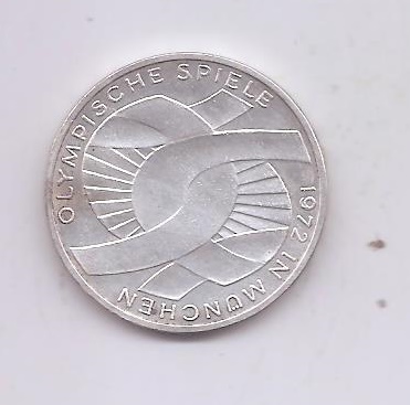GERMANY YEAR 1972 LETTER F OF 10 MARKS