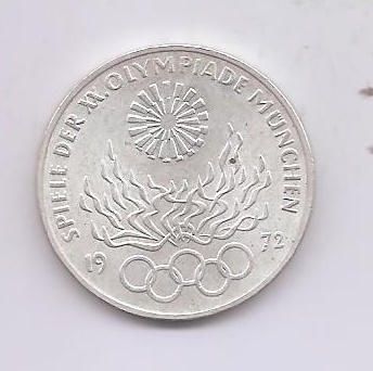 ALEMANIA FEDERAL DEL AÑO 1972 LETRA J DE 10 MARCOS