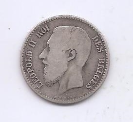BELGICA DEL AÑO 1866 DE 1 FRANCO