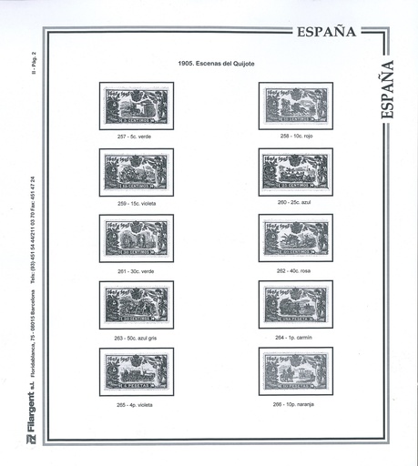 1900/1938 SUPLEMENTO ESPAÑA INDIVIDUAL (montado en transparente y negro)