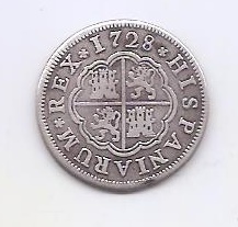 ESPAÑA FELIPE V DEL AÑO 1728 DE 1 REAL