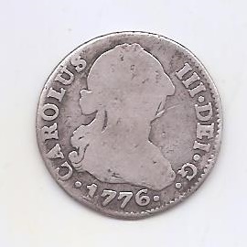 ESPAÑA CARLOS III DEL AÑO 1776 DE 2 REALES